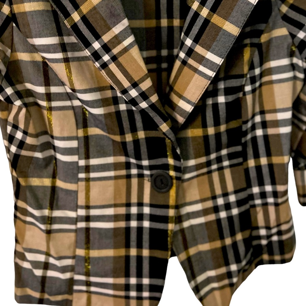 NWOT 2 PC Woman's Plaid Blazer Jacket Pantsuit Outfit YS Size S - Picture 4 of 10